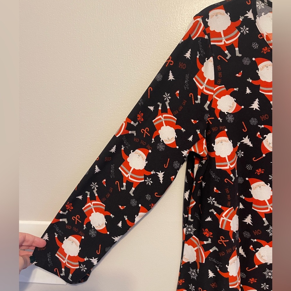 North Pole Santa Print Swing Dress - Picture 3 of 5